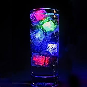 6Pcs Home Decor Luminous LED Ice Cubes Glowing Party Flash Neon Halloween Festival Accessories Christmas Decor Party Supplies