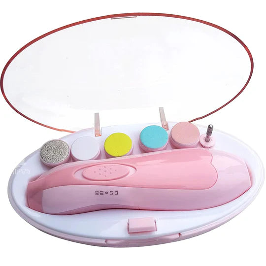 Baby Nail Trimmer with 6 Grinding Heads Safe for Newborn Baby Baby Nail Clippers with Light, Electric Baby Nail Trimmer